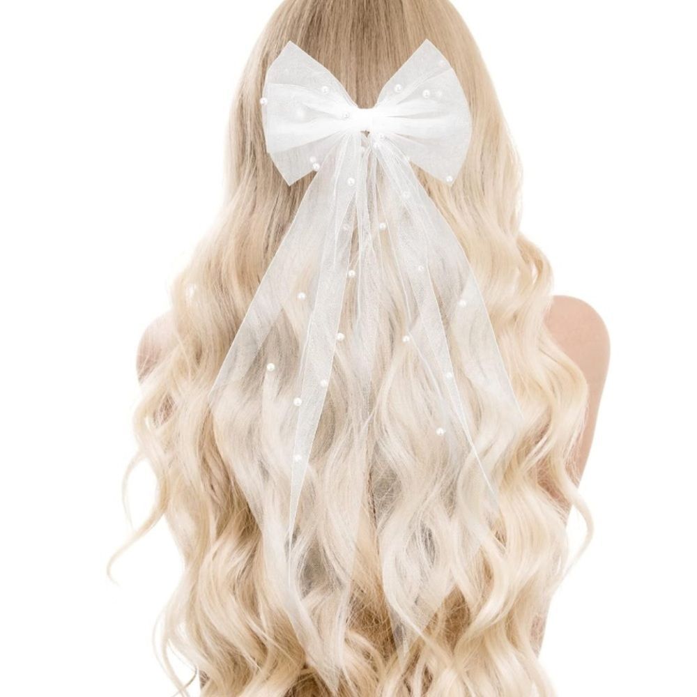 Bridal Pearl Bow - Picture 2 of 6
